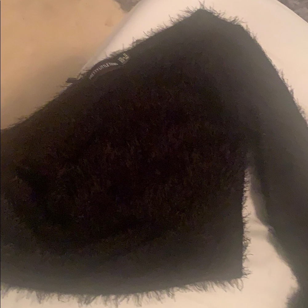 Fuzzy One Arm Crop Top